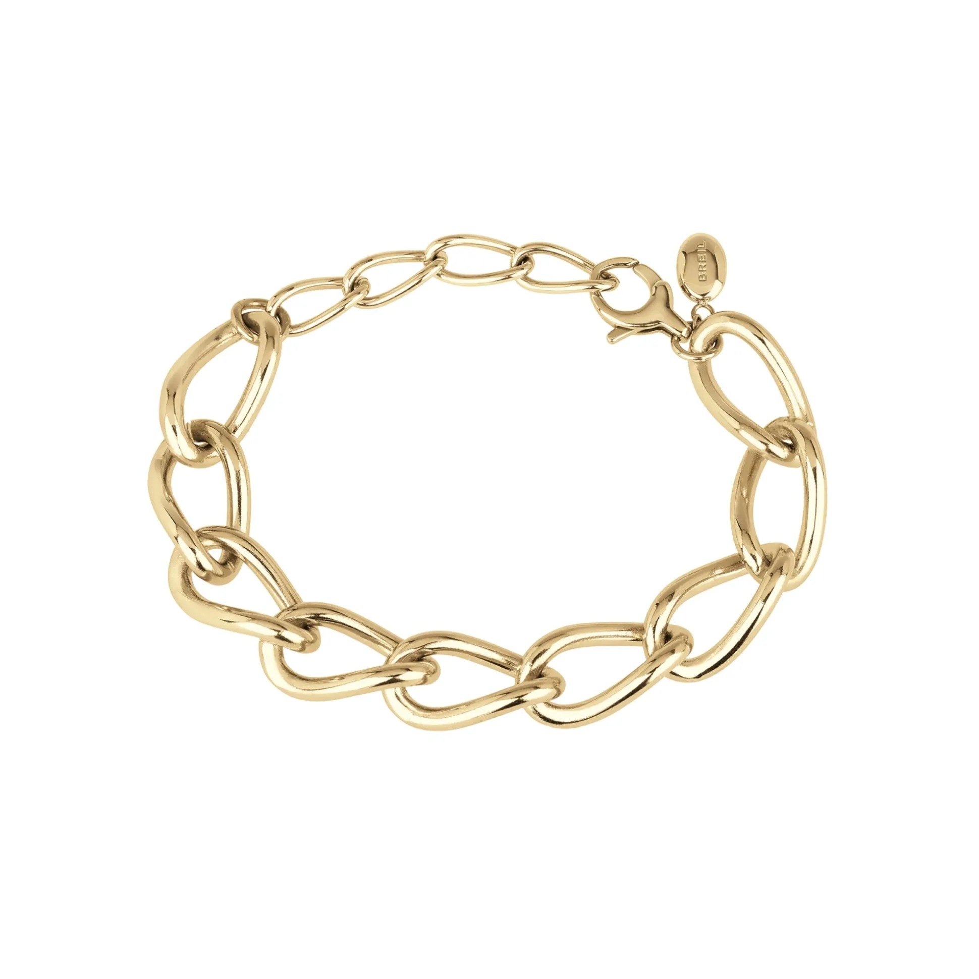 JOIN UP-IP GOLD POLISHED STEEL CHAIN BRACELET
