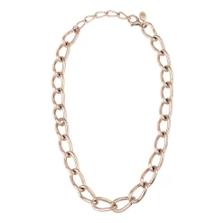 JOIN UP-IP ROSE POLISHED STEEL CHAIN NECKLACE