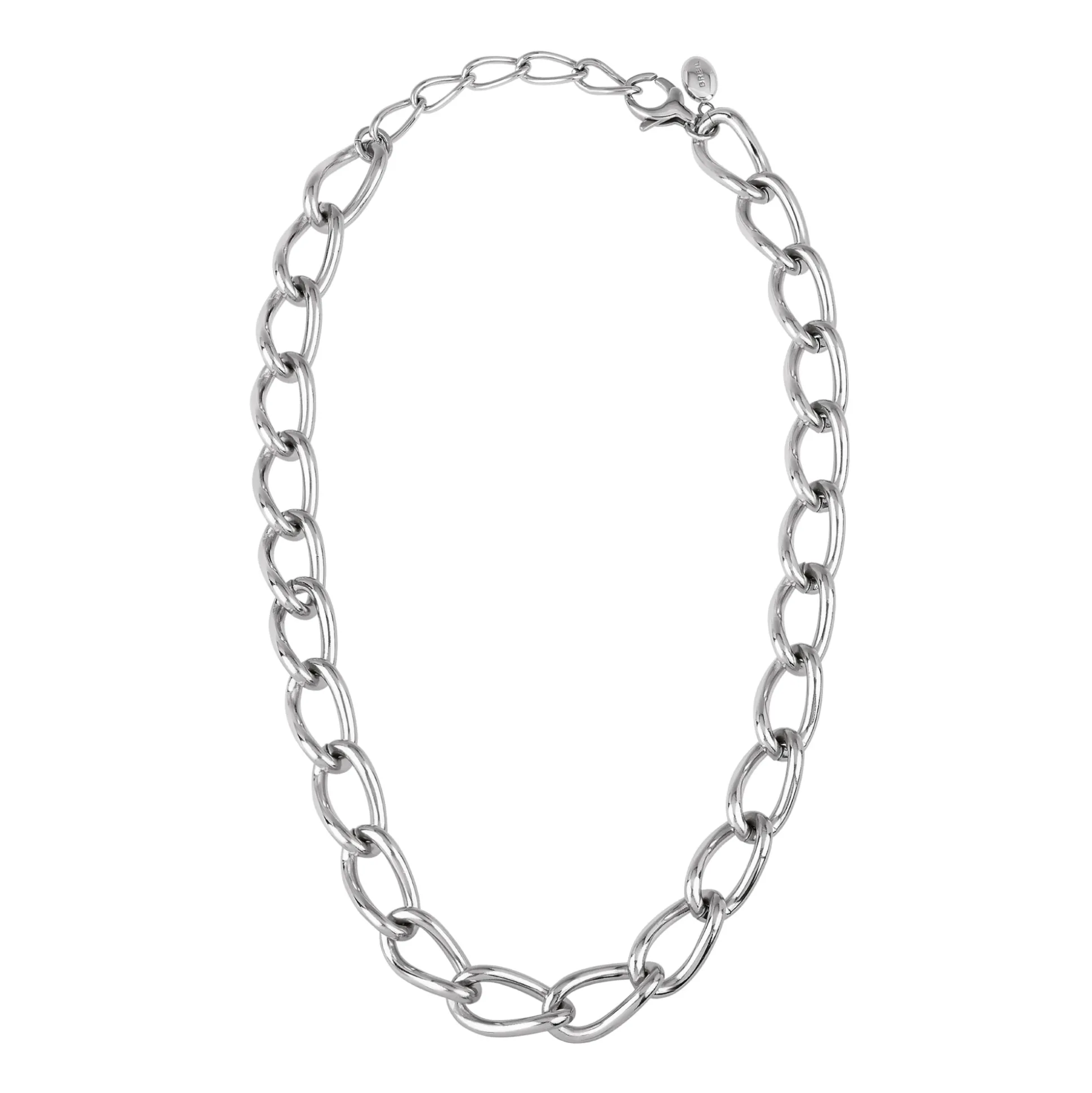 JOIN UP-POLISHED STEEL CHAIN NECKLACE
