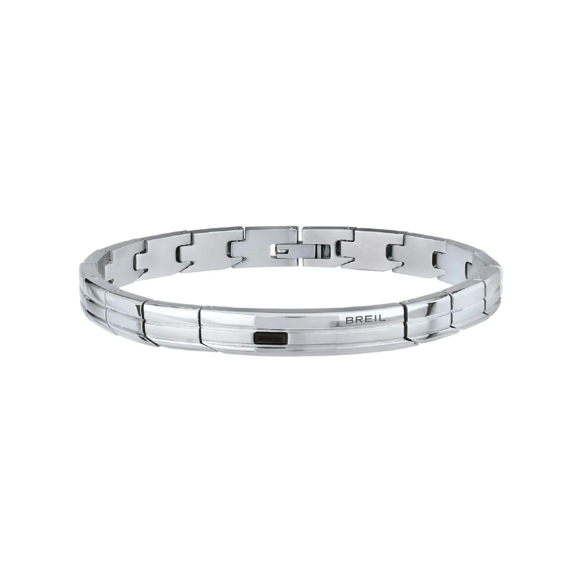 JOINT-STEEL BRACELET WITH BLACK CRYSTAL