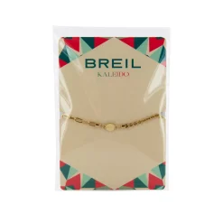 KALEIDO-IP GOLD STEEL BRACELET WITH RED AGATE