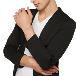 LIGHT ROW-BICOLOR STEEL BRACELET WITH CUBIC ZIRCONIA