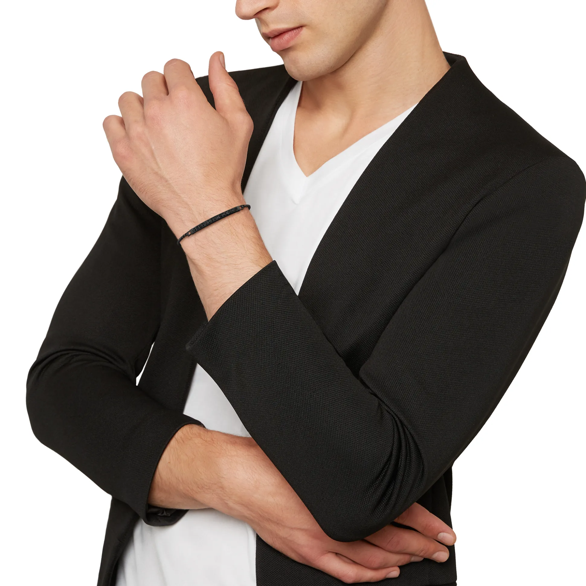 LIGHT ROW-IP BLACK STEEL BRACELET