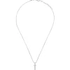 LIGHT ROW-STAINLESS STEEL NECKLACE WITH CUBIC ZIRCONIA