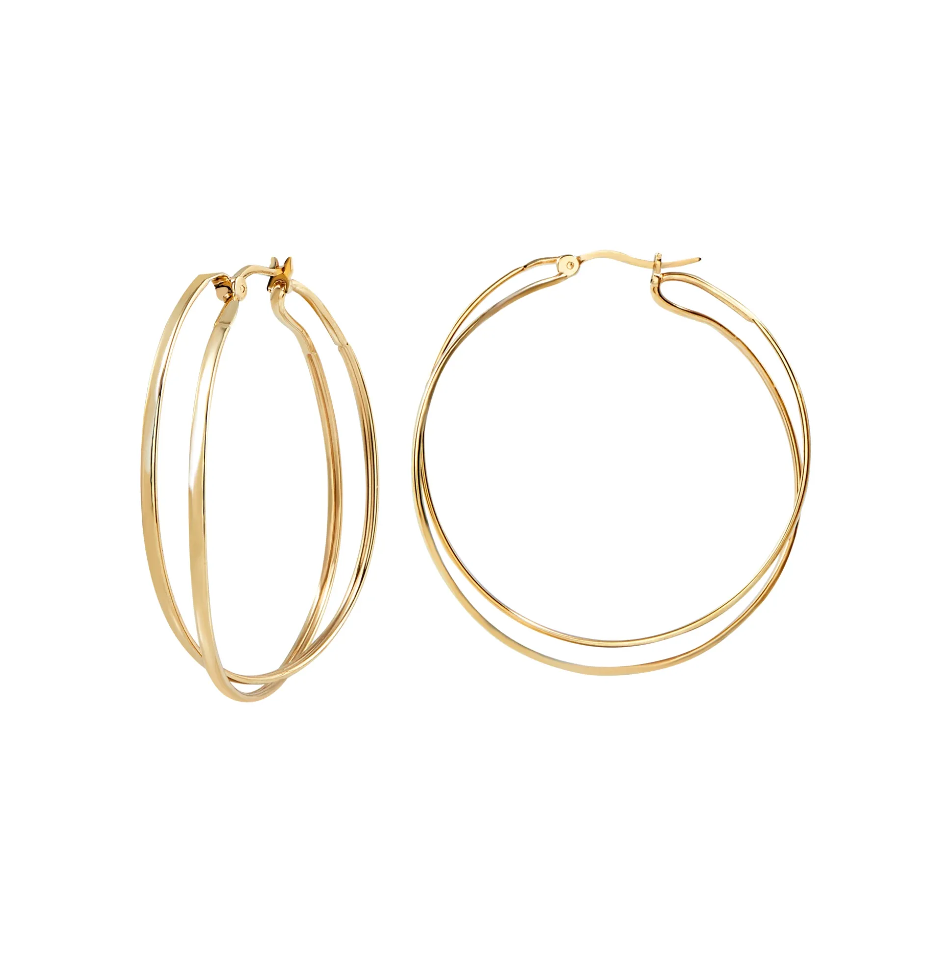 LIGHTLINE-STAINLESS STEEL EARRINGS - GOLD COLORED