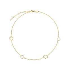 NEW TETRA-IP GOLD STEEL NECKLACE WITH MICRO-CHAIN