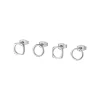 NEW TETRA-SET OF 4 BILUX STEEL EARRINGS