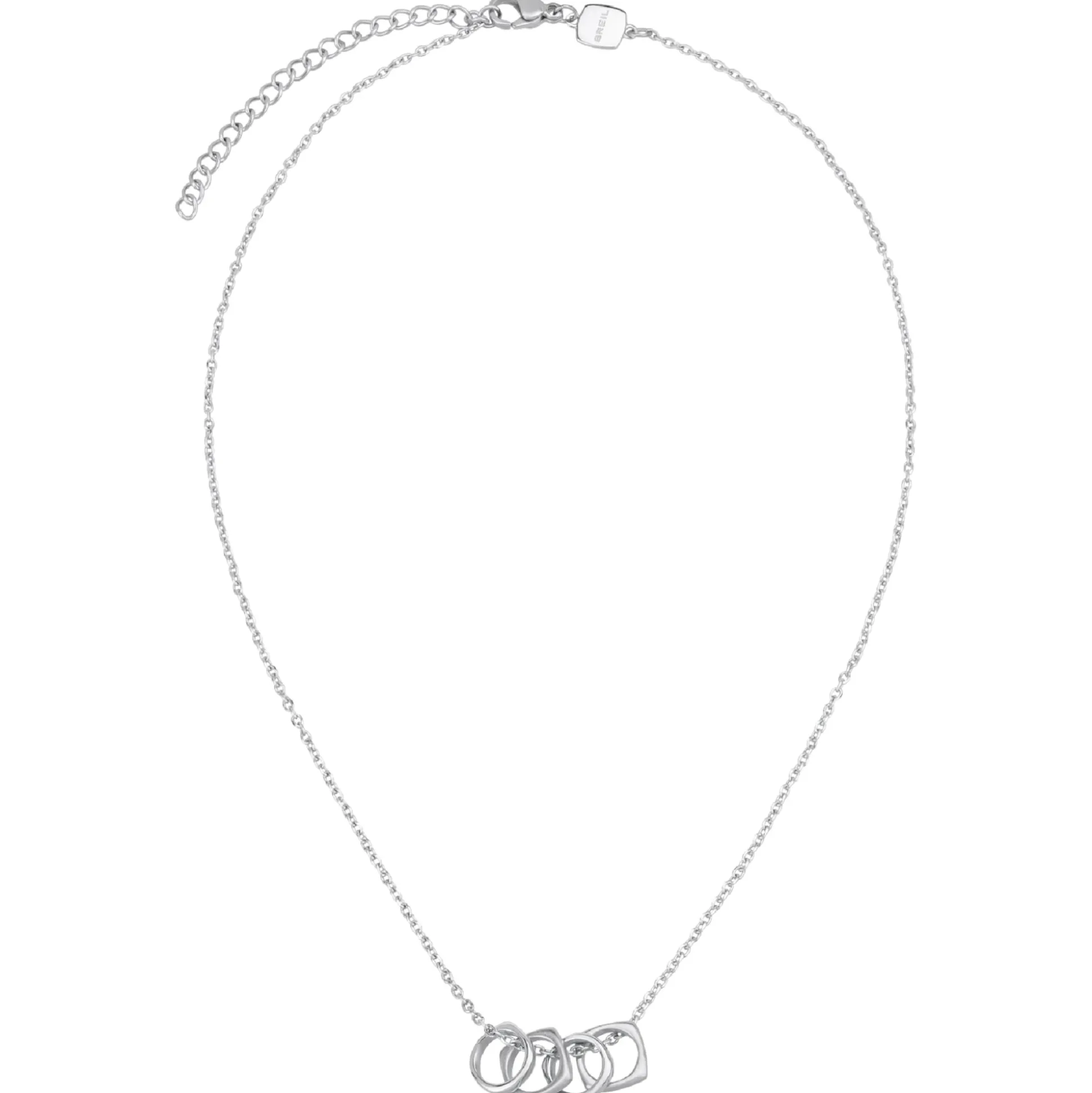 NEW TETRA-STAINLESS STEEL NECKLACE WITH MICRO-CHAIN AND PENDANTS