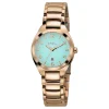 PRECIOUS-IP ROSE GOLD STAINLESS STEEL WATCH WITH LIGHT BLUE DIAL