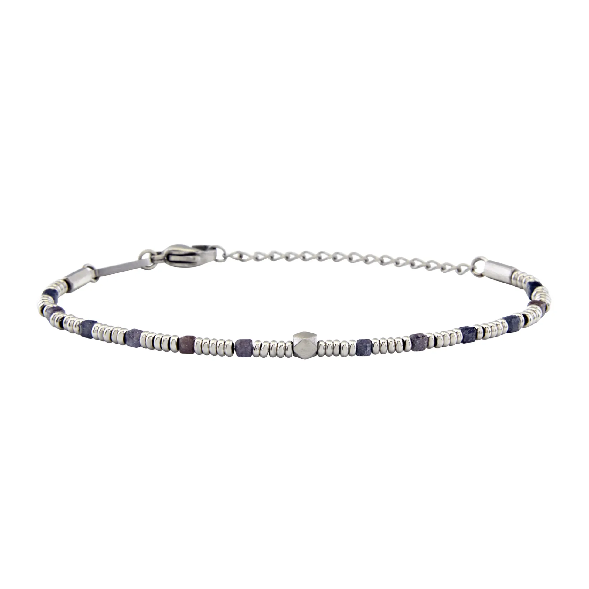 PRIAM-STAINLESS STEEL AND SAPPHIRE ROOT BRACELET
