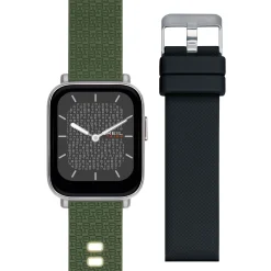 SBT-1-SMARTWATCH WITH DOUBLE STRAP AND SILVER CASE