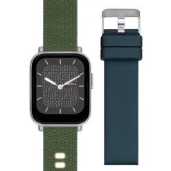 SBT-1-SMARTWATCH WITH DOUBLE STRAP AND SILVER CASE