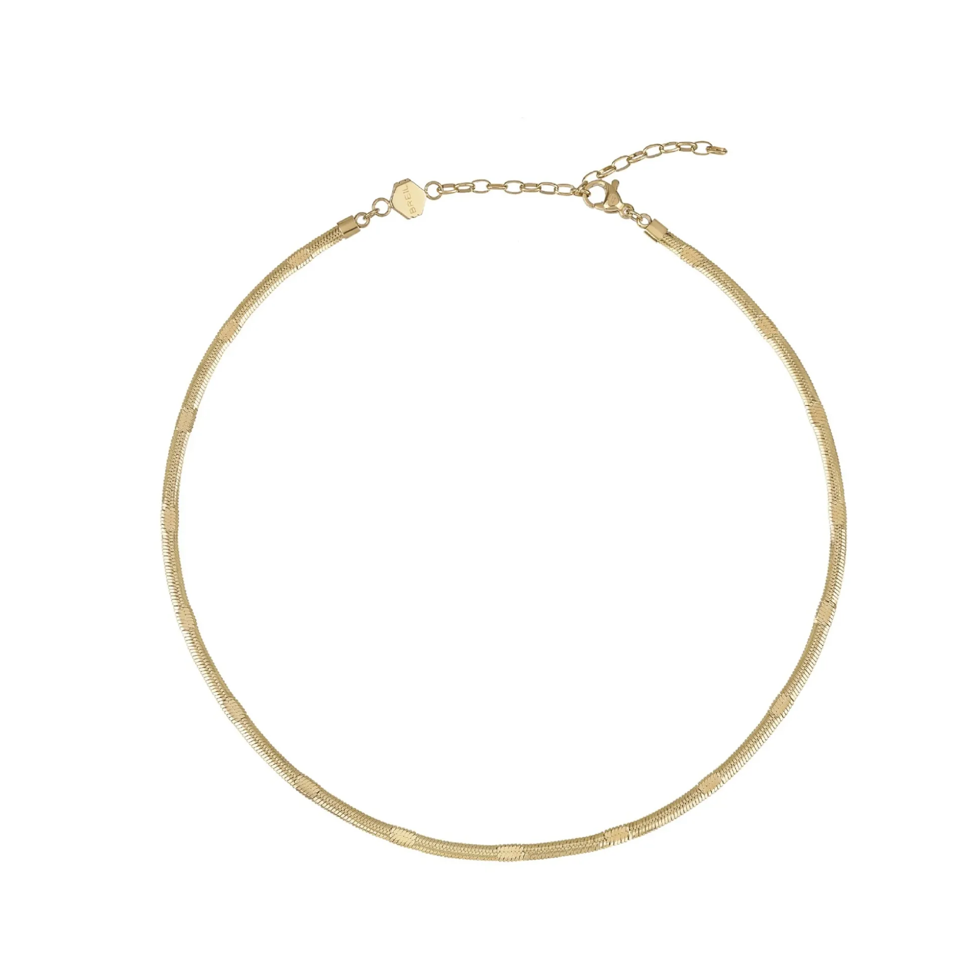 SINUOUS-IP GOLD STEEL NECKLACE