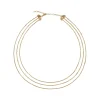 SINUOUS-IP GOLD STEEL NECKLACE