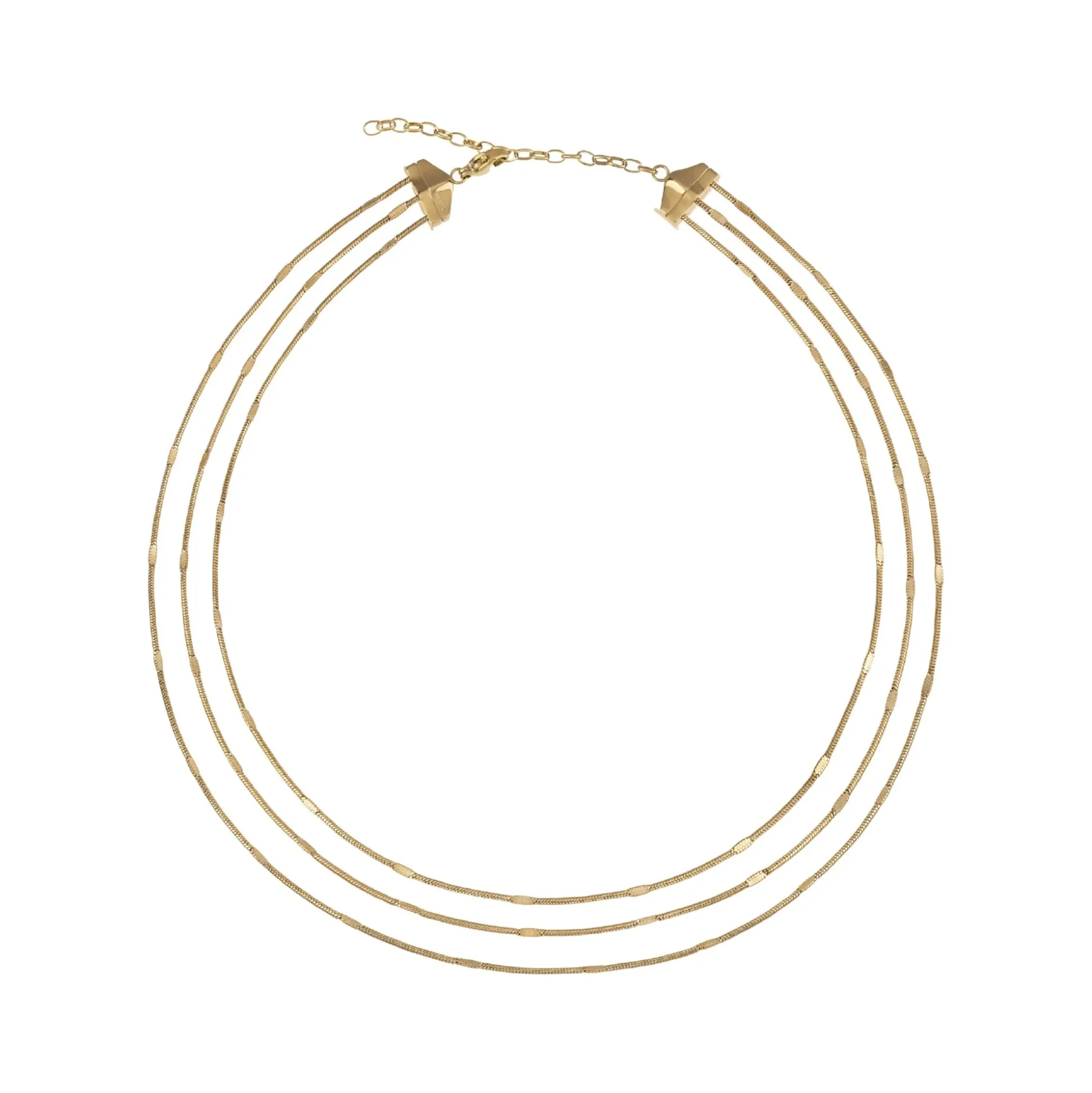 SINUOUS-IP GOLD STEEL NECKLACE