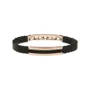 SNAP-BRACELET IN IP GUN MESH WITH IP ROSE ELEMENT