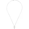 TAG AND CROSS-STAINLESS STEEL NECKLACE WITH PENDANT