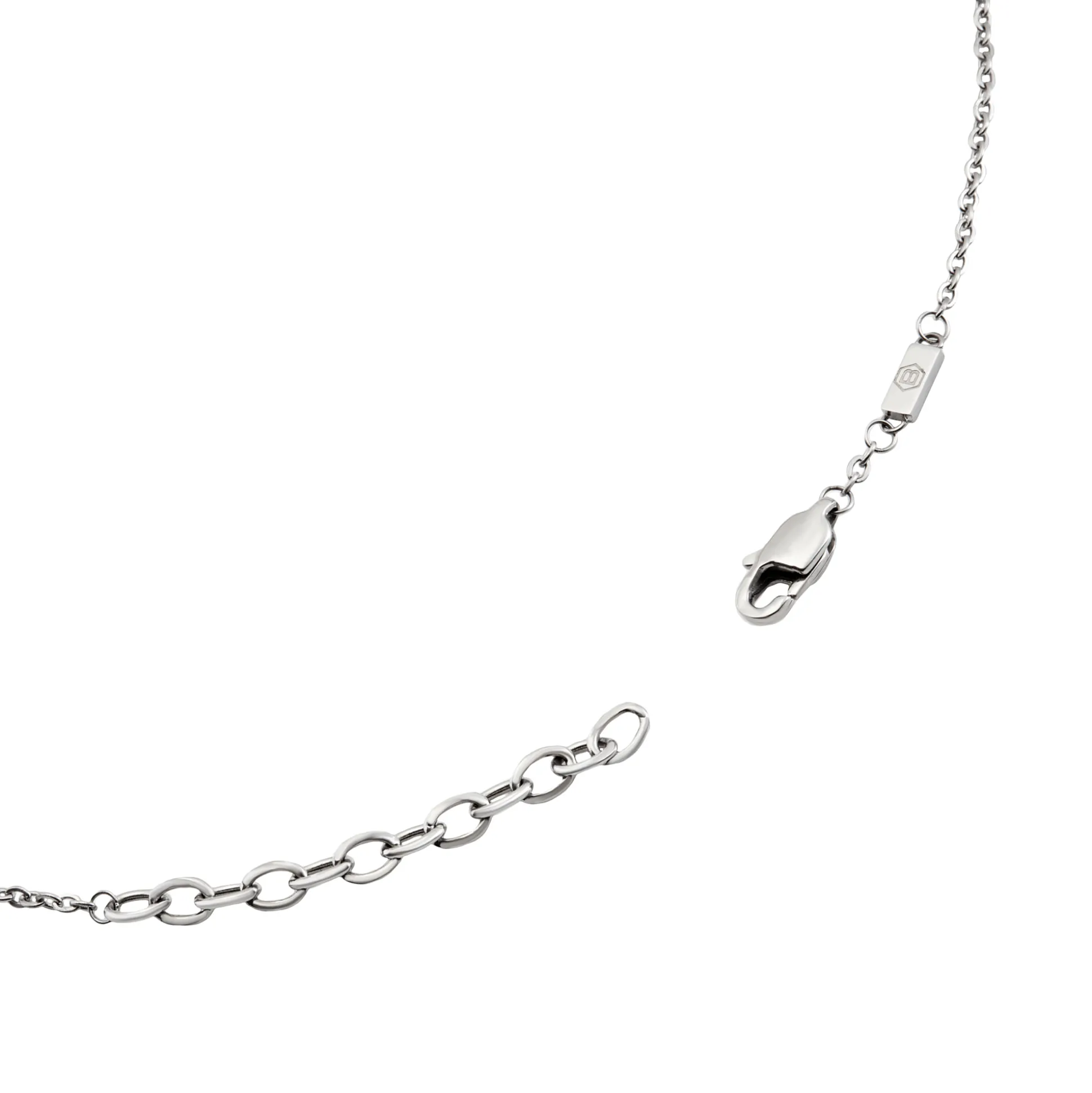 TAG AND CROSS-STAINLESS STEEL NECKLACE WITH PENDANT
