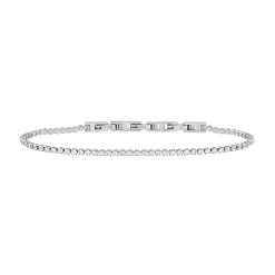 TENNIS-TENNIS BRACELET IN STEEL AND CUBIC ZIRCONIA