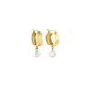TETRA-IP GOLD STEEL EARRINGS