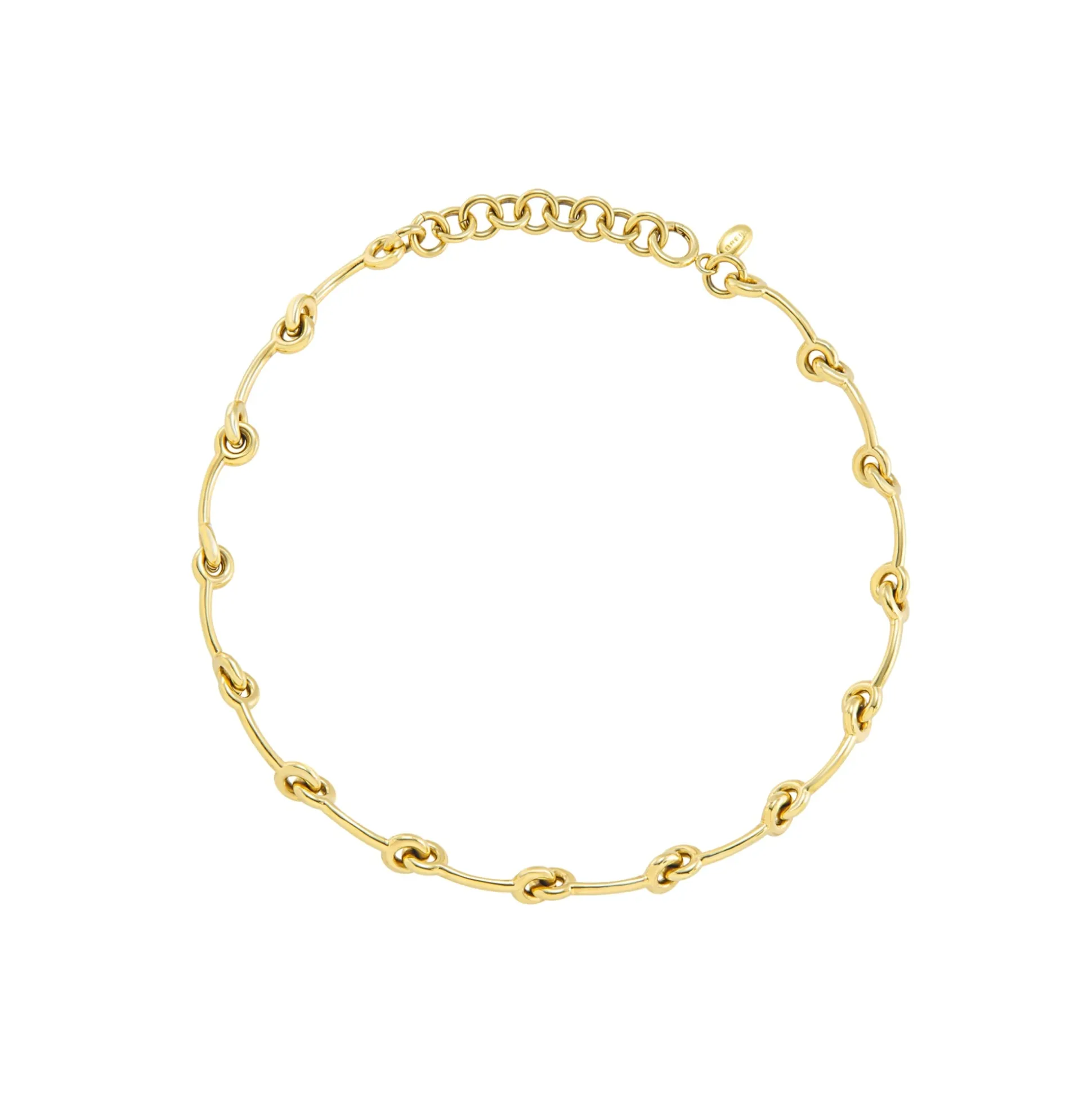 TIE UP-IP GOLD STEEL NECKLACE