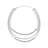 WRAP-POLISHED STEEL MULTI-TURN NECKLACE